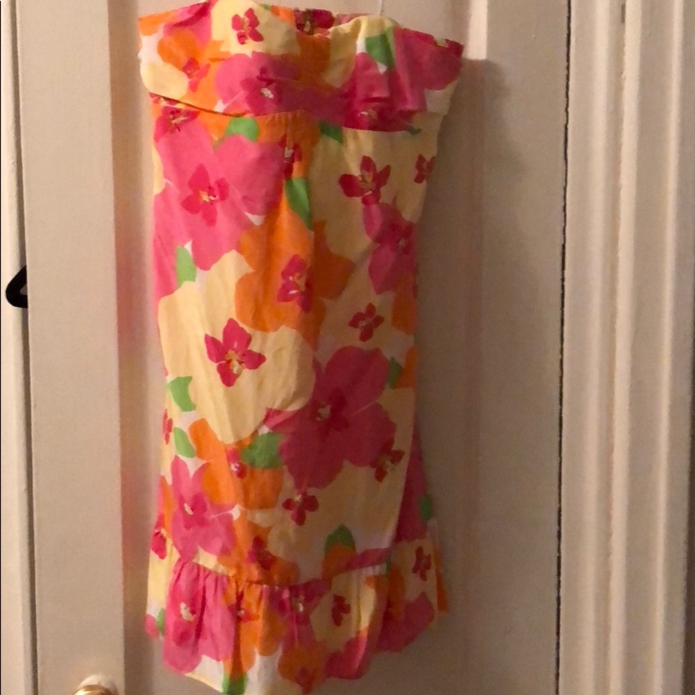 Lilly Pulitzer floral strapless dress